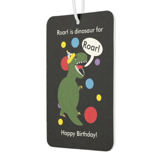 誕生日Tレックス恐竜 カーエアーフレッシュナー (左)