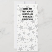 誕生日VIPサッカーチケットスポーツお祝い 招待状 (裏面)