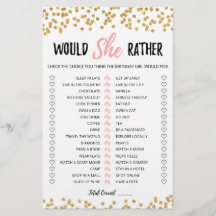 誕生日Would+She+Rather編集可能ゲーム