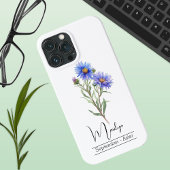 誕生月のお花 9月 シオン iPhoneケース