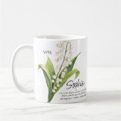 誕生月の花のカスタマイズギフト コーヒーマグカップ (左)