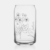 誕生月の花はホーソーンの花嫁の贈り物 ガラス缶 (正面)