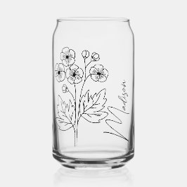 誕生月の花はホーソーンの花嫁の贈り物 ガラス缶