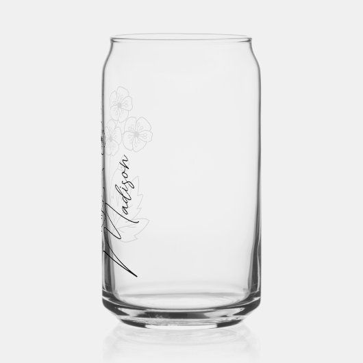 誕生月の花はホーソーンの花嫁の贈り物 ガラス缶 (左)