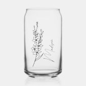 誕生月の花グラジオラスのブ威厳があるライデスメイド ガラス缶 (正面)