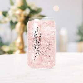 誕生月の花グラジオラスのブ威厳があるライデスメイド ガラス缶