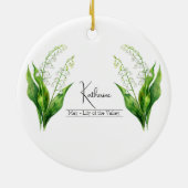 誕生月の花メイ・リリー・オブ・ザ・バレー セラミックオーナメント (裏面)