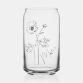 誕生月の花10月コスモス花嫁 ガラス缶 (正面)