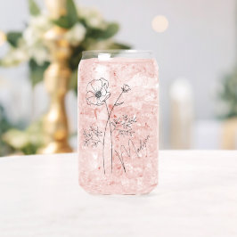 誕生月の花10月コスモス花嫁 ガラス缶