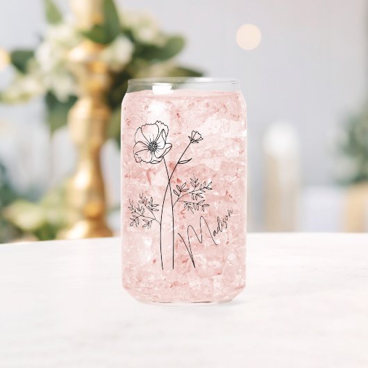 誕生月の花10月コスモス花嫁 ガラス缶 (インサイチュ (ウェディング))