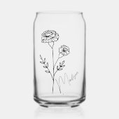 誕生月の花10月マリゴールドのブライドメイド ガラス缶 (正面)