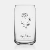 誕生月の花10月マリゴールドのブライドメイド ガラス缶 (正面)