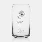 誕生月の花11月菊の花嫁 ガラス缶 (正面)