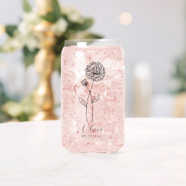 誕生月の花11月菊の花嫁 ガラス缶