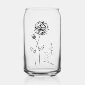 誕生月の花11月菊の花嫁 ガラス缶 (正面)