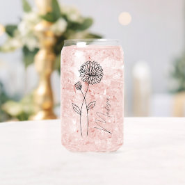 誕生月の花11月菊の花嫁 ガラス缶