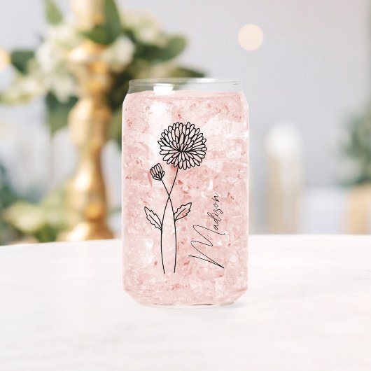 誕生月の花11月菊の花嫁 ガラス缶 (インサイチュ (ウェディング))