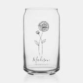 誕生月の花11月菊の花嫁 ガラス缶 (正面)