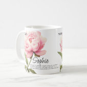 誕生月の花11月 オーダーメイド コーヒーマグカップ (正面左)