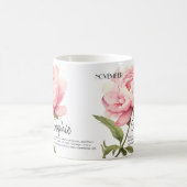 誕生月の花11月 オーダーメイド コーヒーマグカップ (中央)