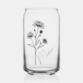 誕生月の花9月アスターの花嫁 ガラス缶 (正面)