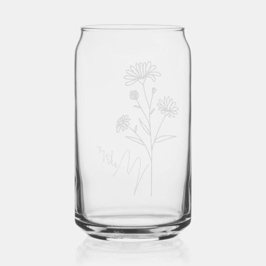 誕生月の花9月アスターの花嫁 ガラス缶 (裏面)