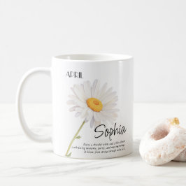 誕生月の花 アプリル フラワー オーダーメイド コーヒーマグカップ