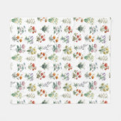 誕生月の花 フリースブランケット (正面(横))