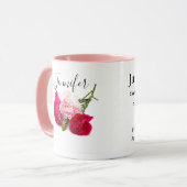誕生月の花 - 1月 オーダーメイド マグカップ (正面左)