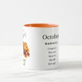 誕生月の花-10月- オーダーメイド マグカップ (中央)
