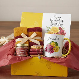 誕生月の花–11月のパーソナライズされたマグカップ マグカップ