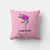 誕生月の花 11月 クリサンセマム クッション (正面)