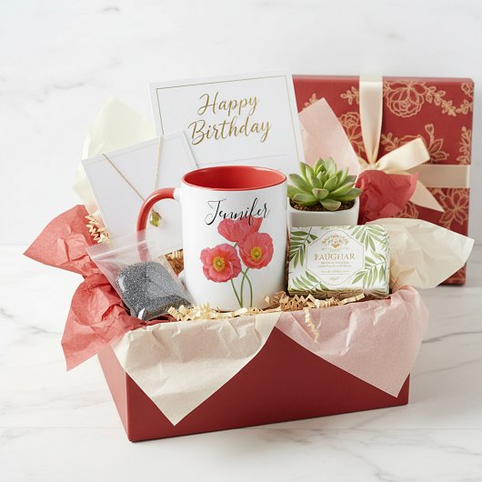 誕生月の花-8月 オーダーメイド マグカップ