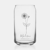 誕生月フラワーエイプリルデイジーブライドメイド名 ガラス缶 (正面)