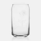 誕生月フラワーエイプリルデイジーブライドメイド名 ガラス缶 (裏面)