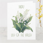 誕生月フラワーメイリリー誕生日 カード (黄色い花)
