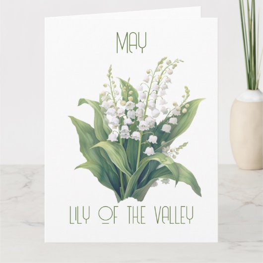 誕生月フラワーメイリリー誕生日 カード (正面)