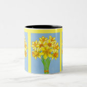 誕生月生まれ花3月水仙 ツートーンマグカップ (中央)