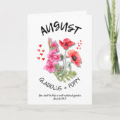 誕生月花クリスチャン威厳がある誕生日 カード (正面)