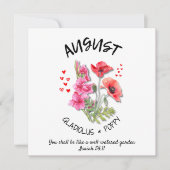 誕生月花クリスチャン威厳がある誕生日 カード (正面)