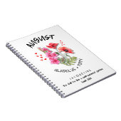 誕生月花クリスチャン威厳がある誕生日 ノートブック (右側)