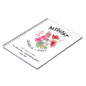 誕生月花クリスチャン威厳がある誕生日 ノートブック (左側)