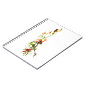 誕生月花ノートパーソナライズされたフローラ ノートブック (左側)