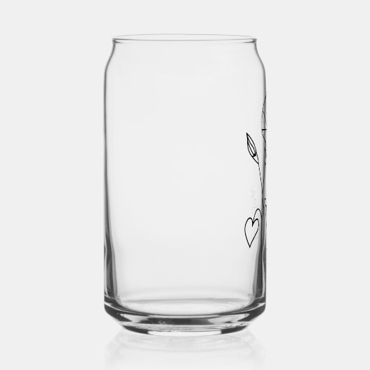 誕生月花モーニング威厳があるグローリーブリーズメイド ガラス缶 (右)