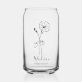 誕生月花モーニング威厳があるグローリーブリーズメイド ガラス缶 (正面)