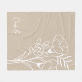 誕生月花九月書名 フリースブランケット (正面(横))