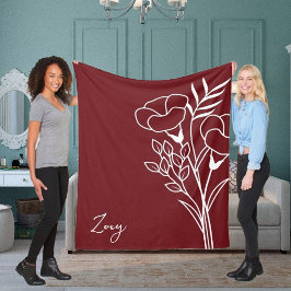 誕生月花九月書名 フリースブランケット