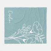 誕生月花九月書名 フリースブランケット (正面(横))