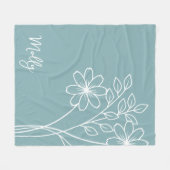 誕生月花十月書名 フリースブランケット (正面(横))