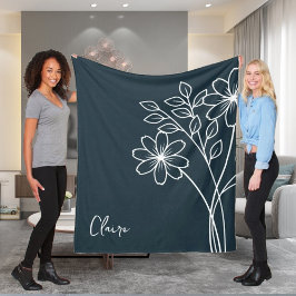 誕生月花十月書名 フリースブランケット